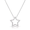 Thumbnail Image 1 of Sterling Silver 0.15ct Diamond Pavé Star Pendant