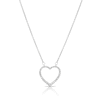 Thumbnail Image 1 of Sterling Silver 0.15ct Diamond Total Heart Pendant