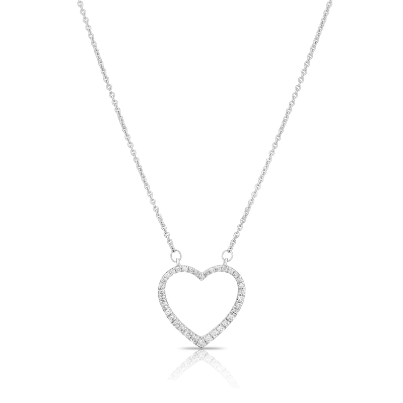 Main Image 1 of Sterling Silver 0.15ct Diamond Total Heart Pendant