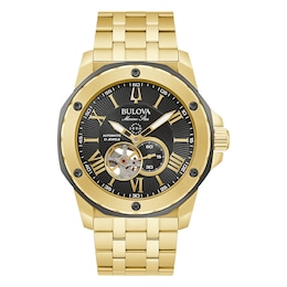 Bulova Marine Star Automatic Men's Gold Tone Bracelet Watch