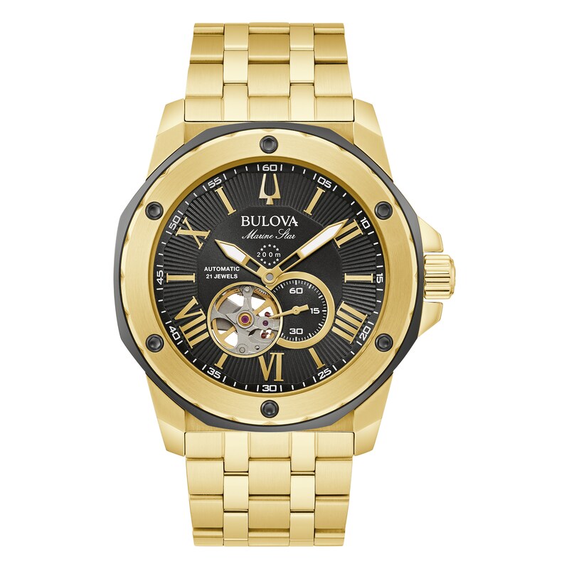 Main Image 1 of Bulova Marine Star Automatic Men's Gold Tone Bracelet Watch