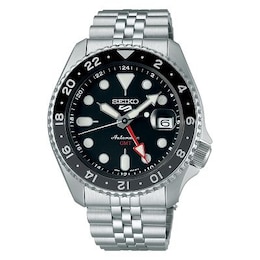 Seiko 5 Sports Black Grape GMT SKX Stainless Steel Watch