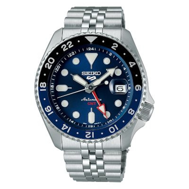 Seiko 5 Sports Blueberry GMT SKX Stainless Steel Watch