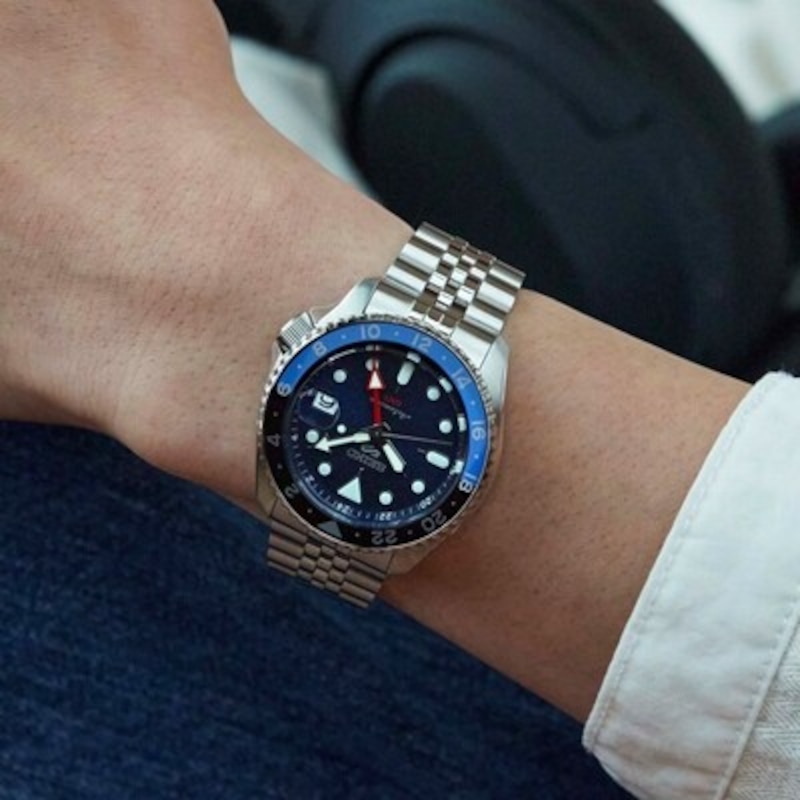 Seiko 5 Sports Blueberry GMT SKX Stainless Steel Watch