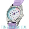 Thumbnail Image 1 of Tikkers Girls Purple Fabric Rip Strap Unicorn Watch