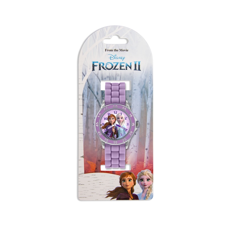 Main Image 2 of Disney Frozen 2 Children's Purple Silicone Strap Watch