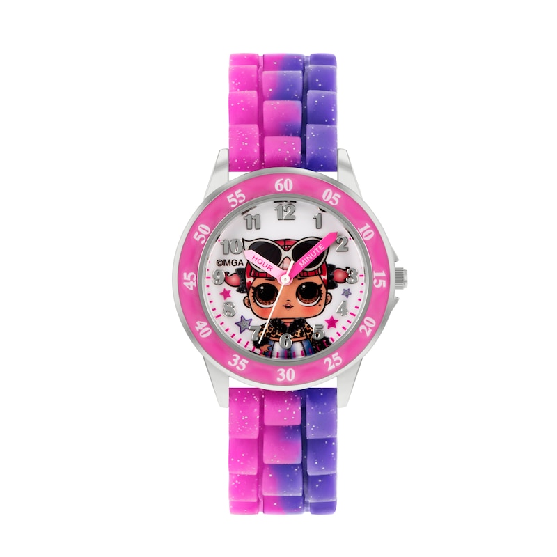 LOL Surprise Children's Pink & Purple Silicone Strap Watch