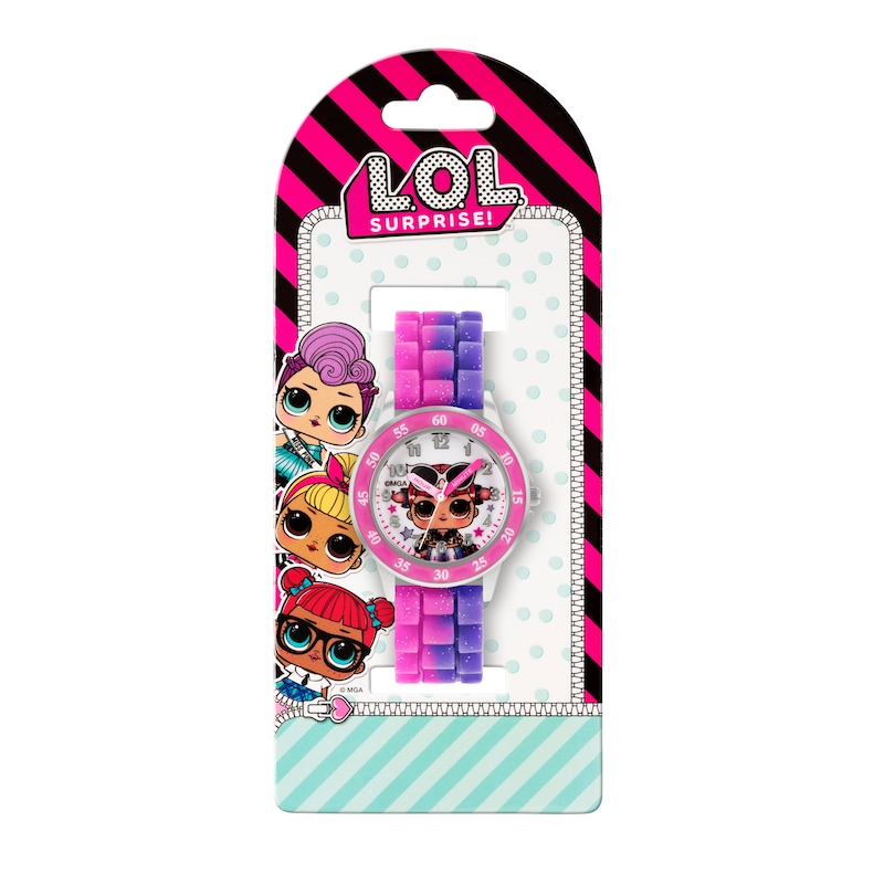 LOL Surprise Children's Pink & Purple Silicone Strap Watch