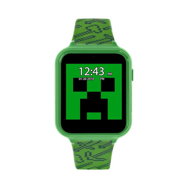 Main Image 1 of Minecraft Children's Green Silicone Strap Smart Watch