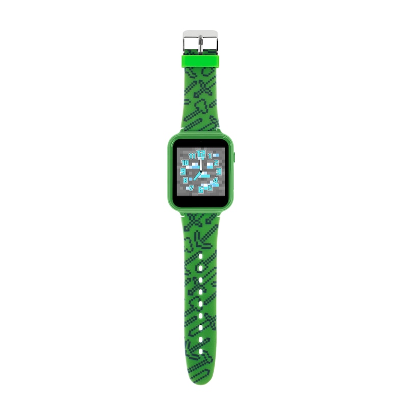 Minecraft Children's Green Silicone Strap Smart Watch