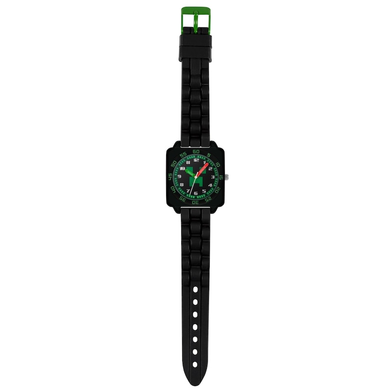 Main Image 2 of Minecraft Children's Black Silicone Strap Watch