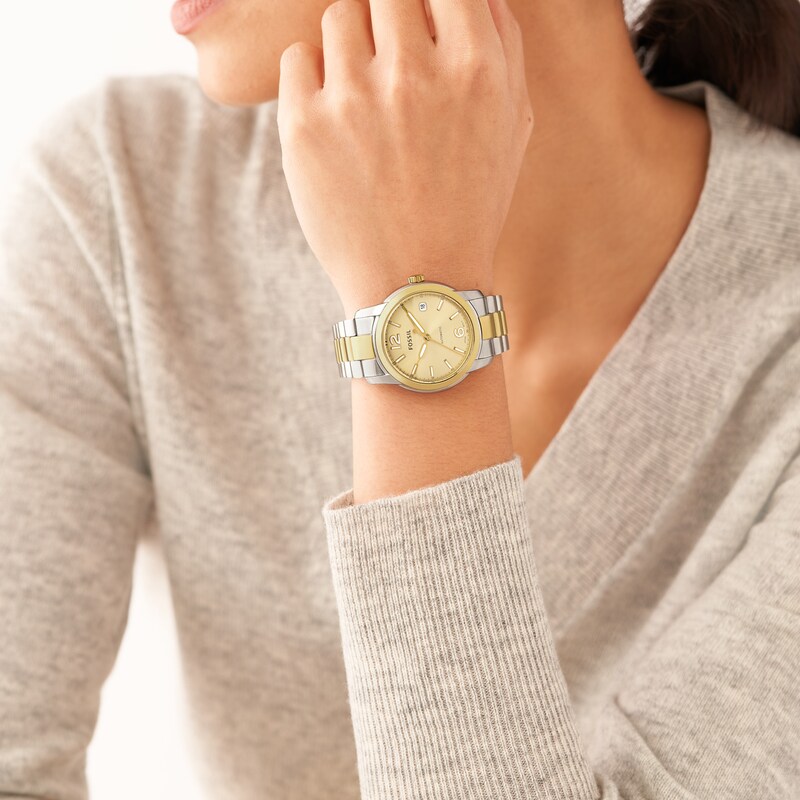 Fossil Heritage Automatic Ladies' Gold Tone Bracelet Watch