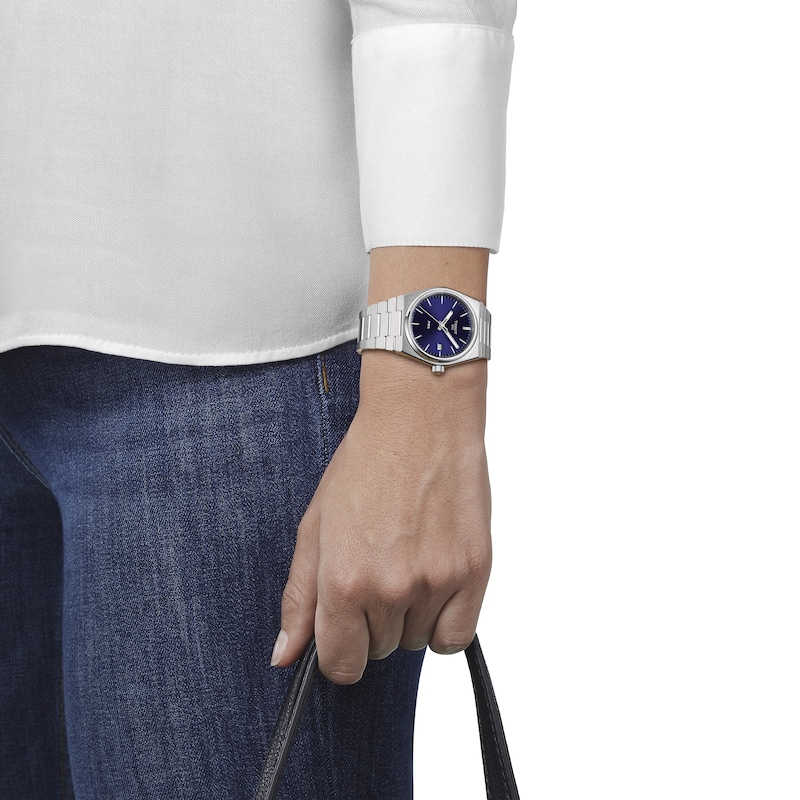 Tissot T-Classic PRX Blue Dial Stainless Steel Bracelet Watch