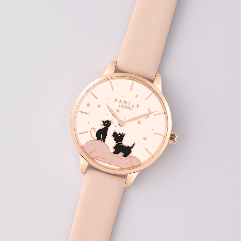 Radley Cobweb Ladies' Pink Leather Strap Watch