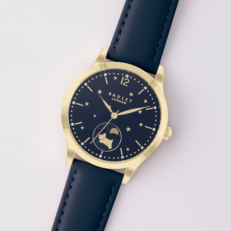 Radley Moon & Dog Ladies' Navy Leather Strap Watch