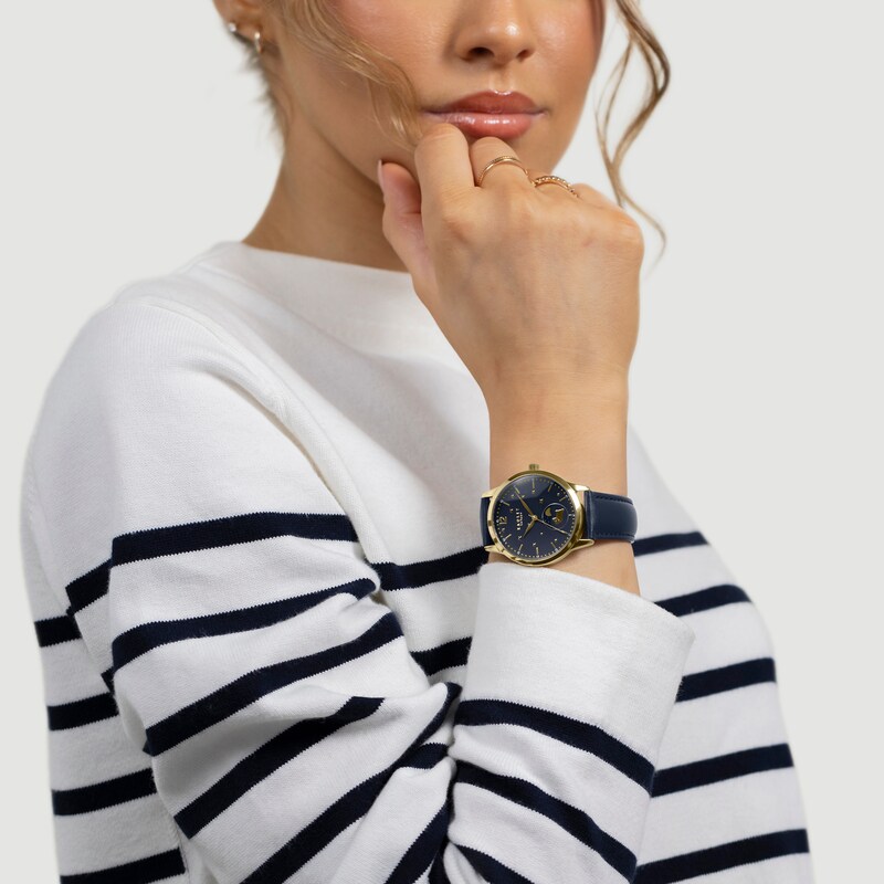 Radley Moon & Dog Ladies' Navy Leather Strap Watch