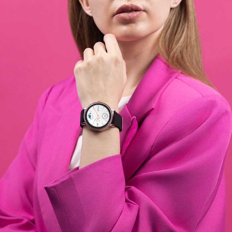 Main Image 3 of Reflex Active Ladies Smart With Stone Set Case Watch
