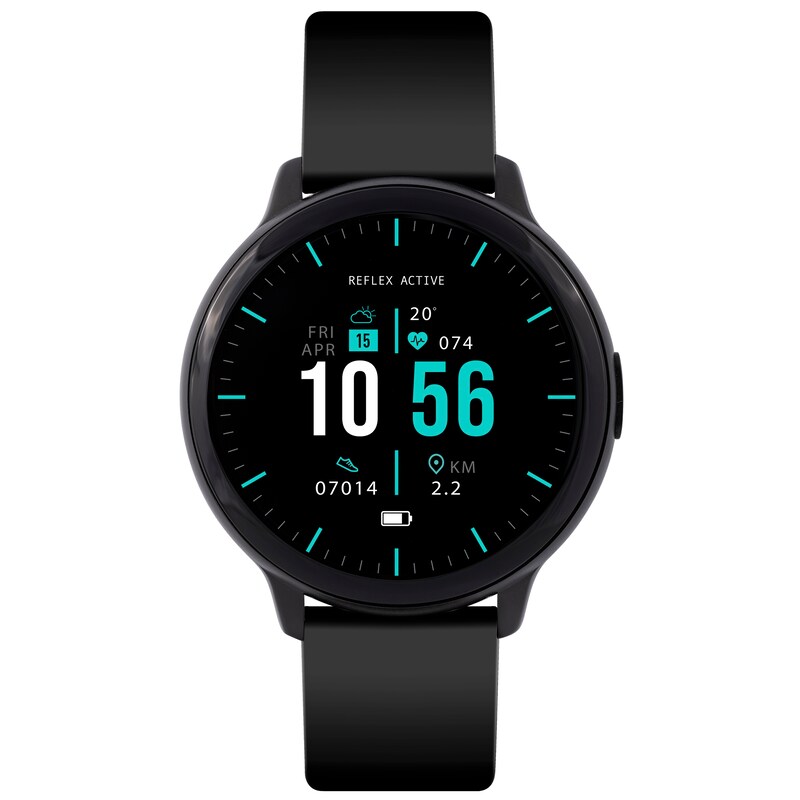 Reflex Active Series 14 Black Silicone Strap Smart Watch