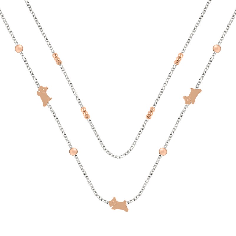 Main Image 1 of Radley Ladies 18ct Rose Gold Plated Double Layer Necklace