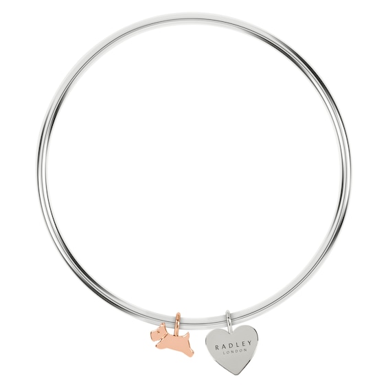 Radley Women's Hanging Dog & Heart Charm Bangle