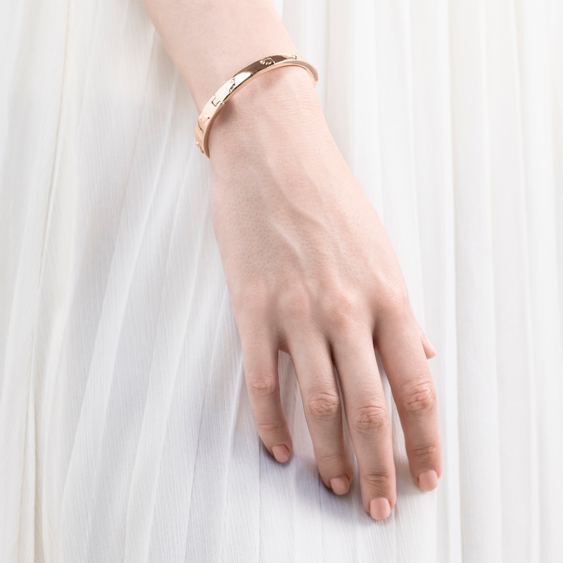 Main Image 3 of Radley Ladies' 18ct Rose Gold Plated Hinge Studded Bangle