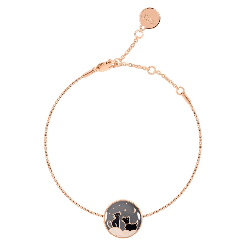 Radley Ladies' 18ct Rose Gold Plated Cat and Dog Bracelet