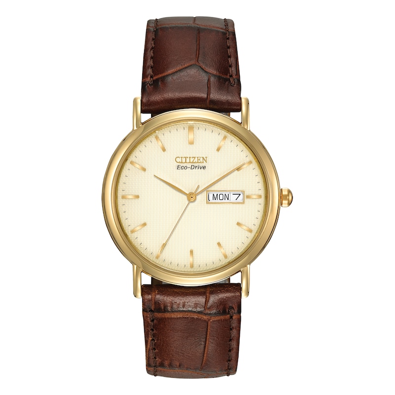 Main Image 1 of Citizen Eco-Drive Men's Brown Strap Watch