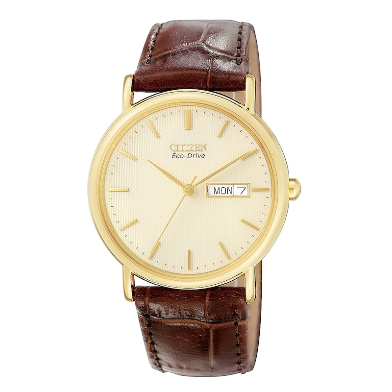 Main Image 2 of Citizen Eco-Drive Men's Brown Strap Watch