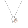 Thumbnail Image 1 of Hot Diamonds Sterling Silver & Rose Gold Double Heart Pendant