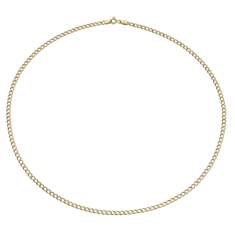 Main Image 2 of 9ct Yellow Gold 18" Curb Chain