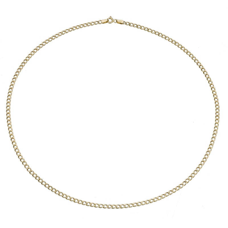 9ct Yellow Gold 18 Inch Curb Chain