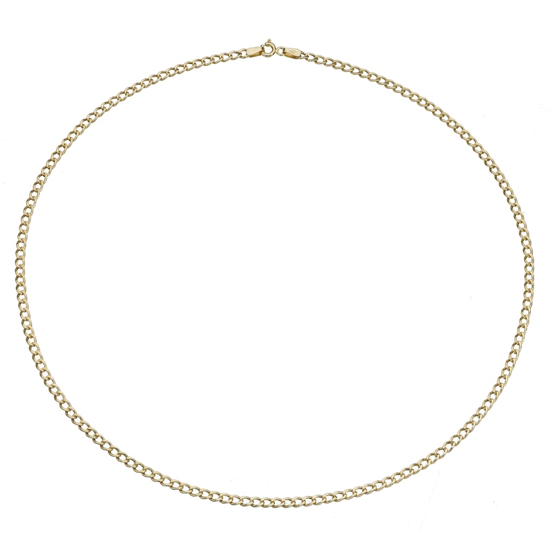Main Image 2 of 9ct Yellow Gold 22" Curb Chain