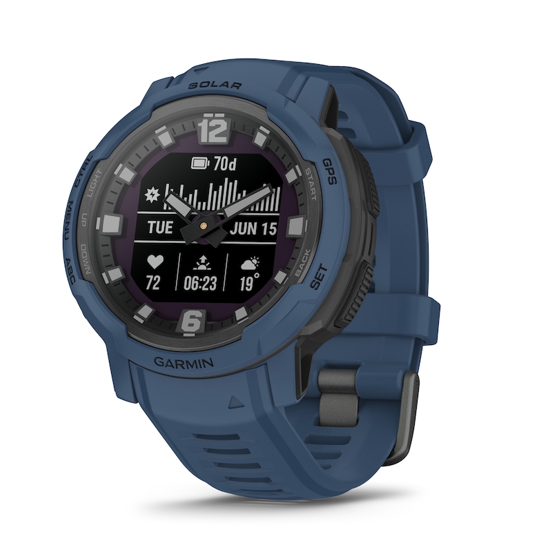 Main Image 2 of Garmin Instinct Crossover Solar Exclusive Blue Smartwatch