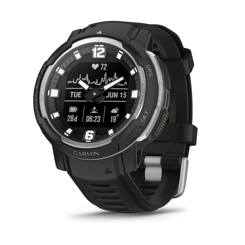 Main Image 2 of Garmin Instinct Crossover Black Silicone Strap Smartwatch