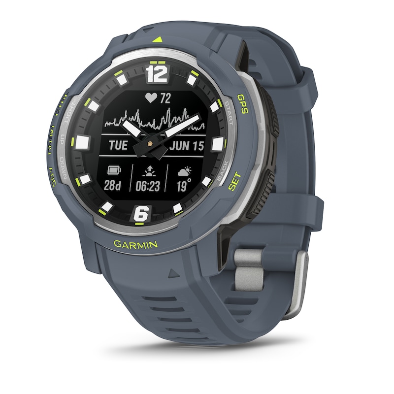 Main Image 2 of Garmin Instinct Crossover Exclusive Blue Strap Smartwatch