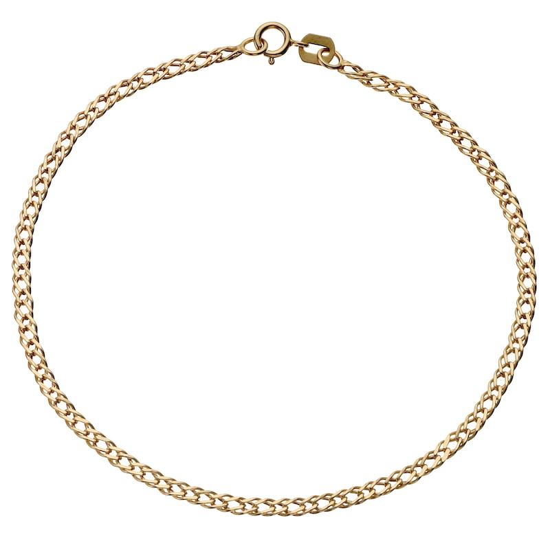 9ct Yellow Gold 10 inches Curb Anklet
