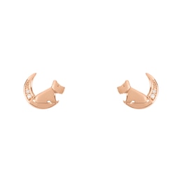 Radley Ladies' Dog In Moon Diamond Stud Earrings