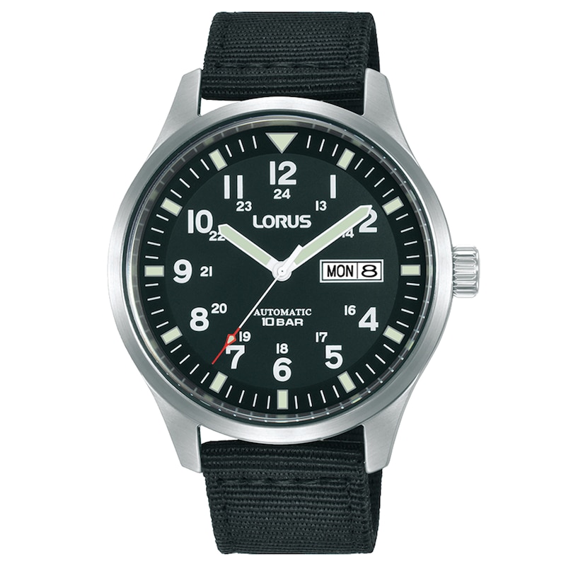 Main Image 1 of Lorus Military Automatic Black Fabric Watch