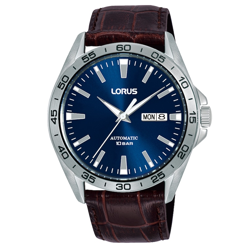 Lorus Automatic Men's Brown Leather Strap Watch