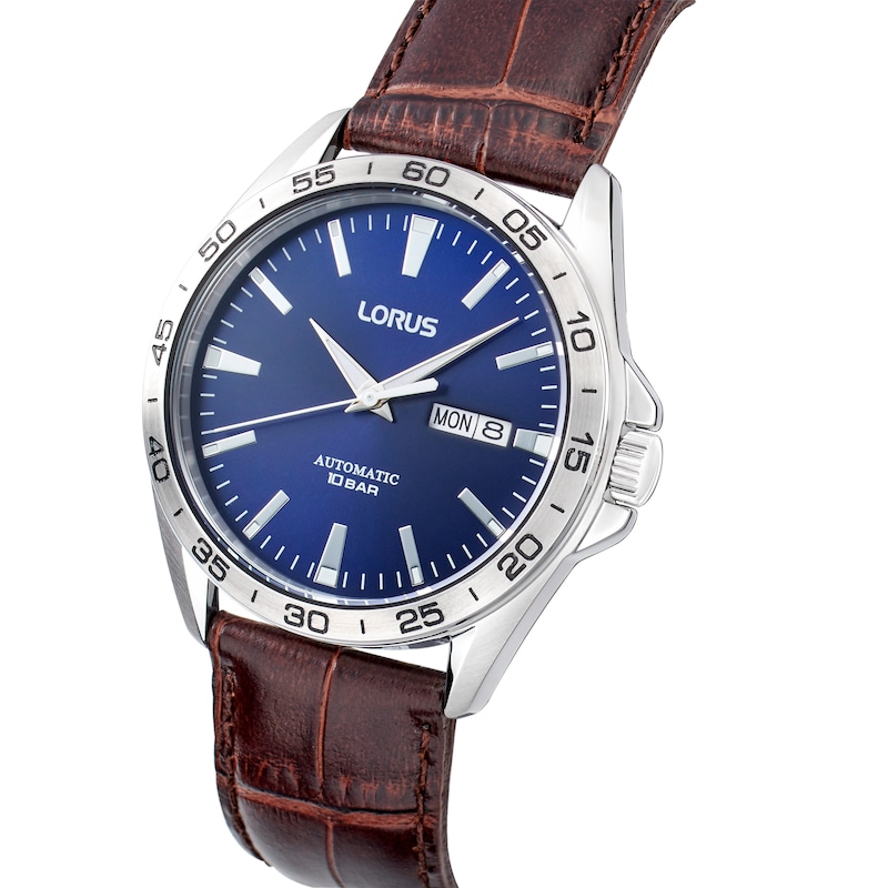 Main Image 2 of Lorus Automatic Men's Brown Leather Strap Watch