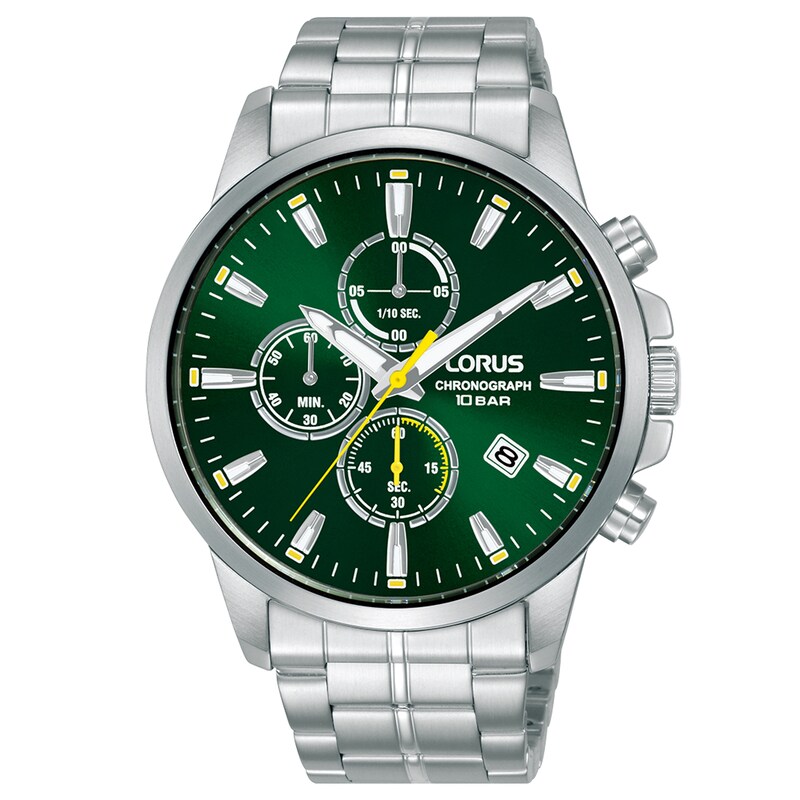 Main Image 1 of Lorus Men's Green Chronograph Stainless Steel Bracelet Watch