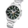 Thumbnail Image 1 of Lorus Men's Green Chronograph Stainless Steel Bracelet Watch