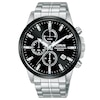 Thumbnail Image 1 of Lorus Men's Black Chronograph Stainless Steel Bracelet Watch