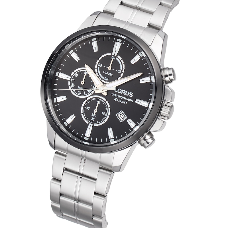 Main Image 2 of Lorus Men's Black Chronograph Stainless Steel Bracelet Watch