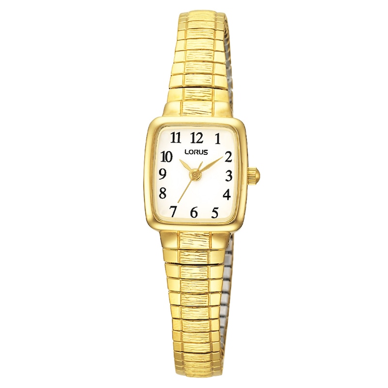 Lorus Heritage Ladies' Square Dial Gold Tone Expander Bracelet Watch