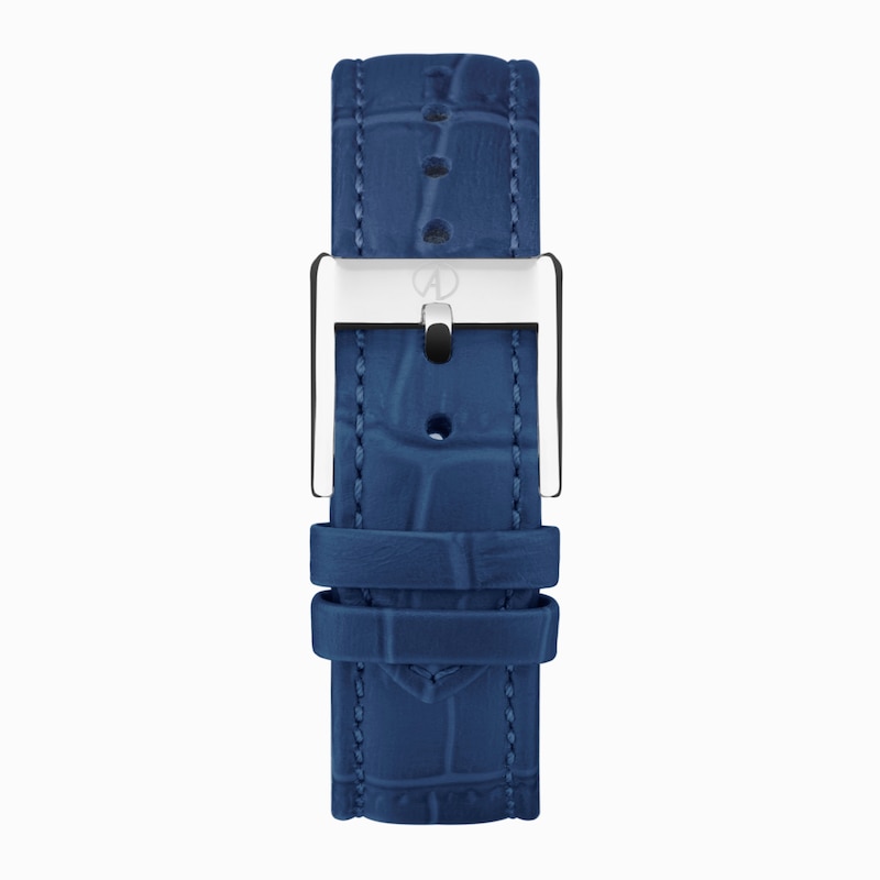 Accurist Ladies' Rectangle 26mm Dial Blue Leather Strap Watch