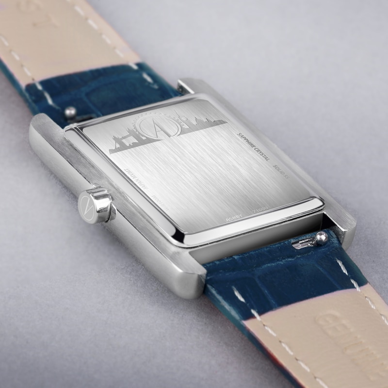 Main Image 5 of Accurist Ladies' Rectangle 26mm Dial Blue Leather Strap Watch