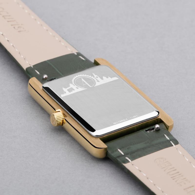 Main Image 5 of Accurist Ladies' Rectangle 26mm Dial Green Leather Strap Watch