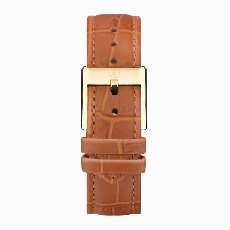 Accurist Ladies' Rectangle 26mm Dial Tan Leather Strap Watch