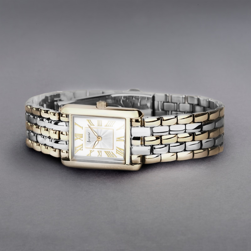 Main Image 2 of Accurist Ladies' Rectangle 26mm Dial Two Tone Stainless Steel Watch